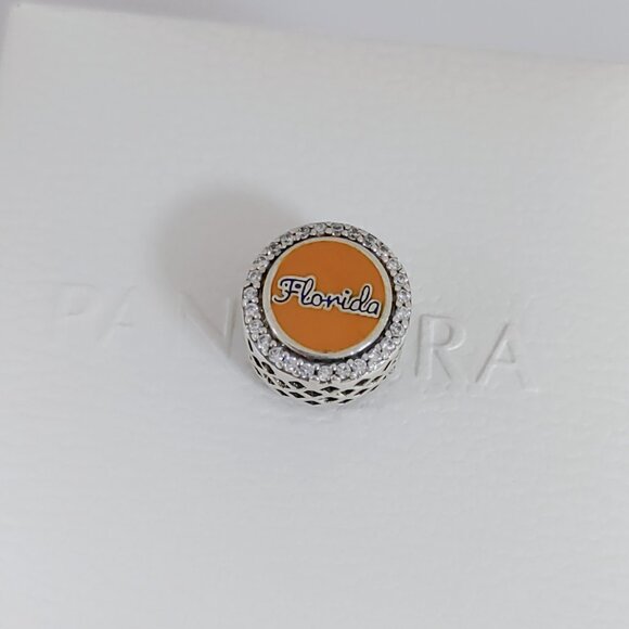Pandora HOME Florida Map Exclusive Bead Charm Pendant S925 Sterling Silver - Picture 2 of 5